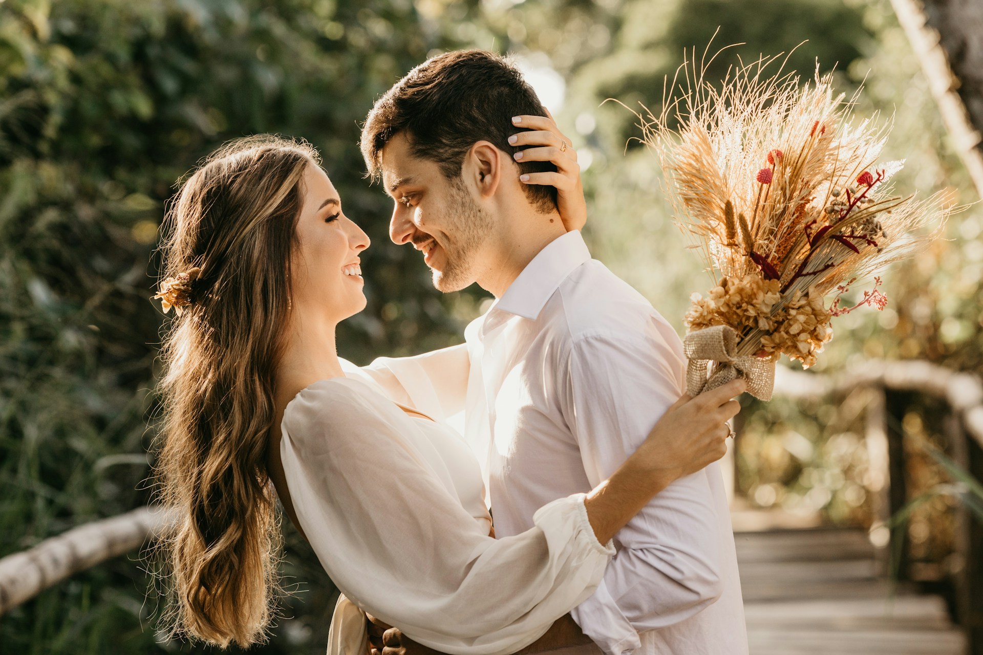 Wedding couple portrait